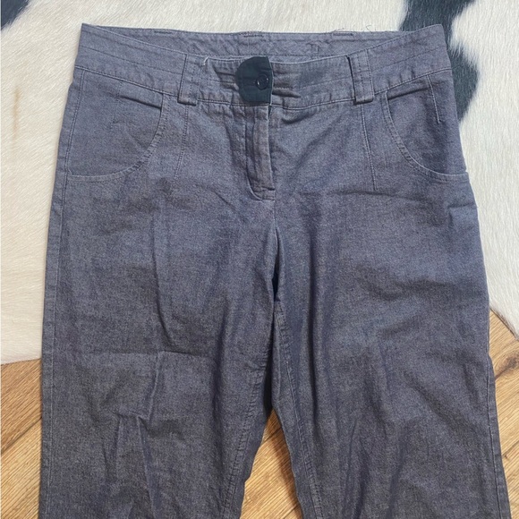 Anthropologie Sitwell grey wide-leg cut cropped mid rise pants - Picture 6 of 12